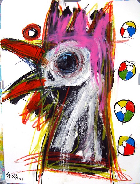 cock and beach balls