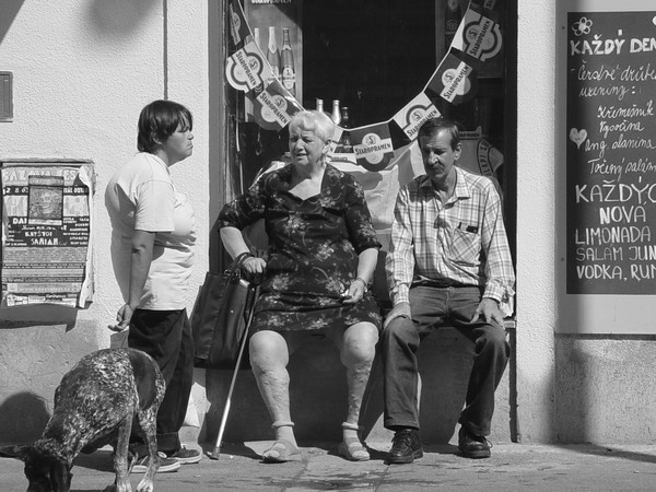 outside the shop