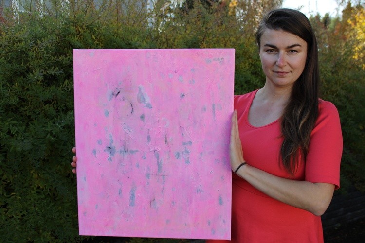 This is me with my art :)
