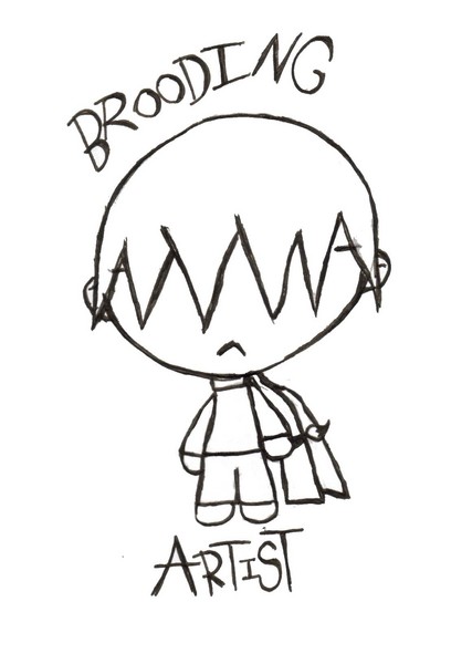 Brooding artist