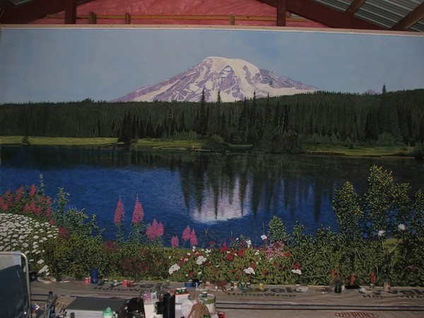 Finished Mt Rainier mural