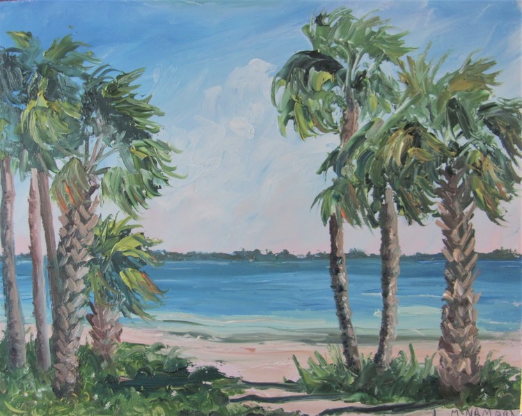 1750 Down by the River Plein air alla Prima