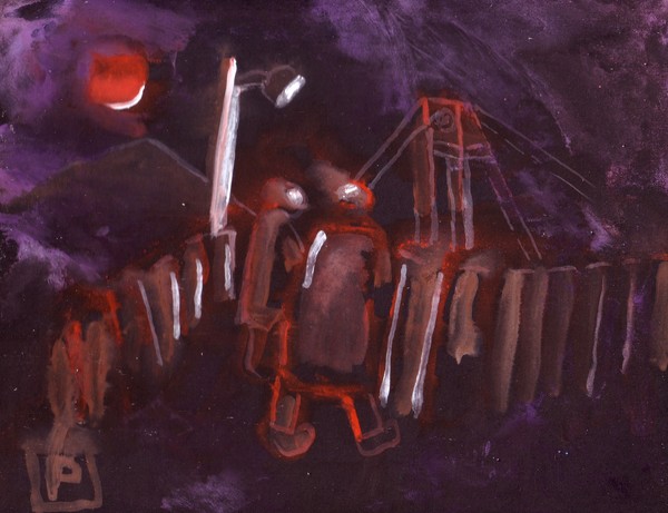 Coal mining scene