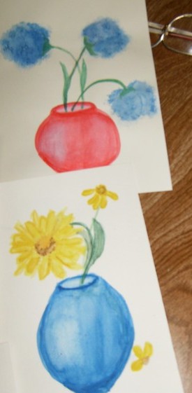 vases with flowers