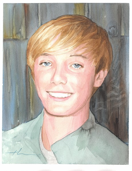 brother winter watercolor painting