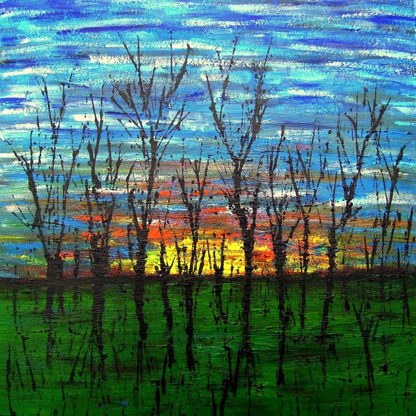 Sunset and Saplings 
