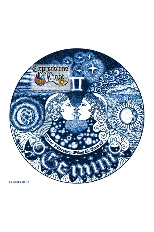 ExpoLight-Graphic-Arts-Zodiac-1992-0003-Gemini (Pen-&-Ink-Blue-Sepia-SP)