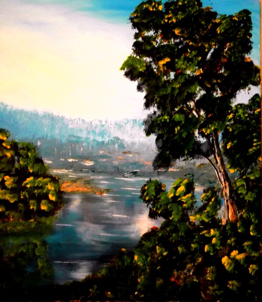looking  out  to the  river 