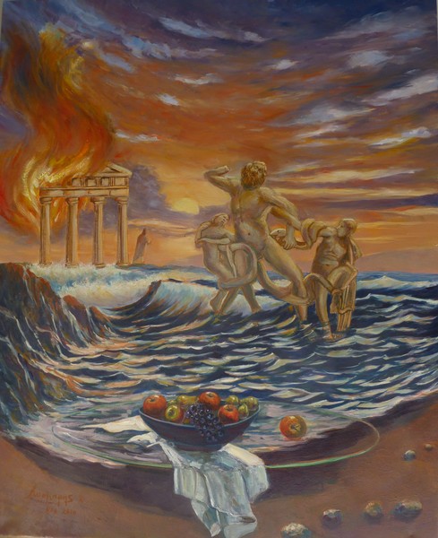 Troy on fire
