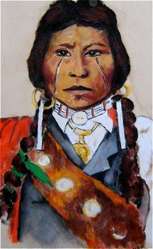 INDIAN PORTRAIT CLOSE UP VIEW, OF SAME FOR SALE