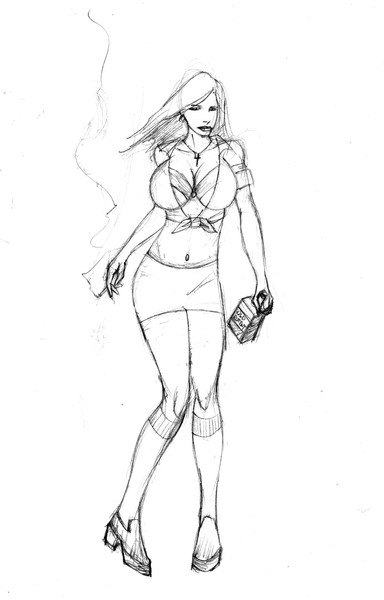 schoolgirl has some vices...
