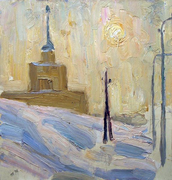 January. Leninskaya Railway station. 1978