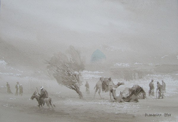 Dusty day in Bukhara