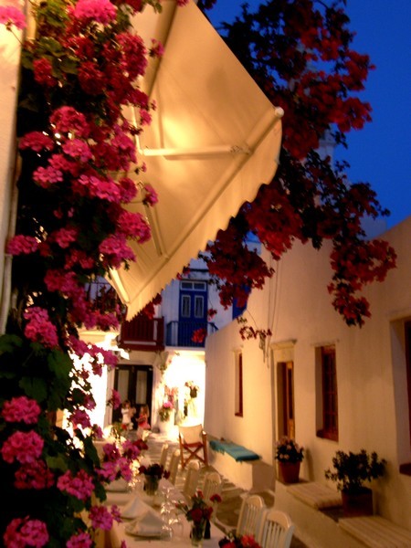 Mykonos by night, Greece