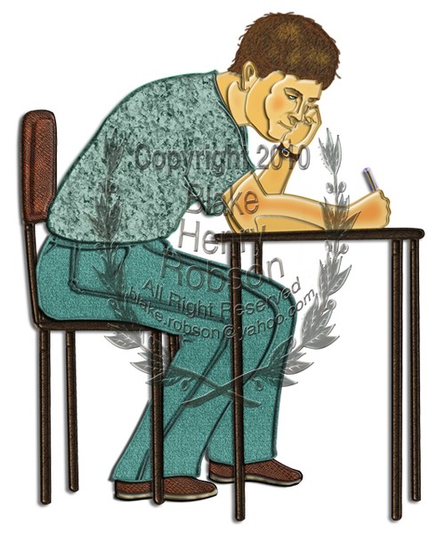 Student at desk