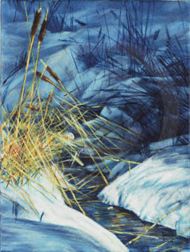 Radiant stream under blanket of snow