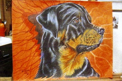 Vibrant Watercolor Rottweiler