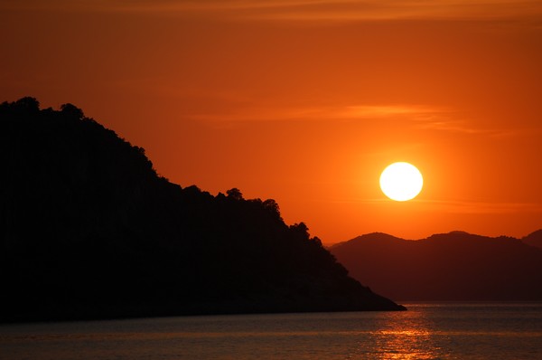 Sunset over Mediterranean Sea