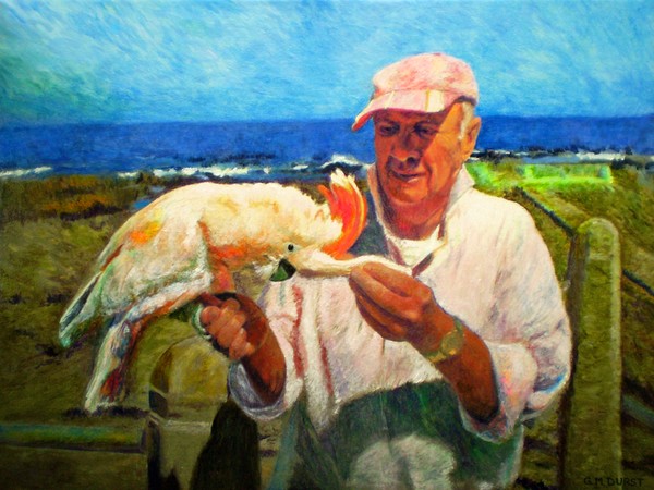 Jergens and Honey, his Cockatoo