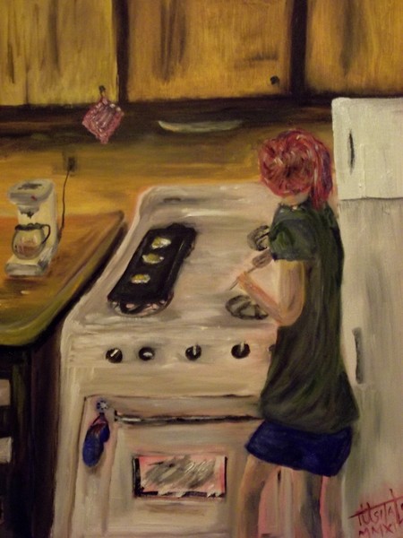 Sara Cooking Breakfast