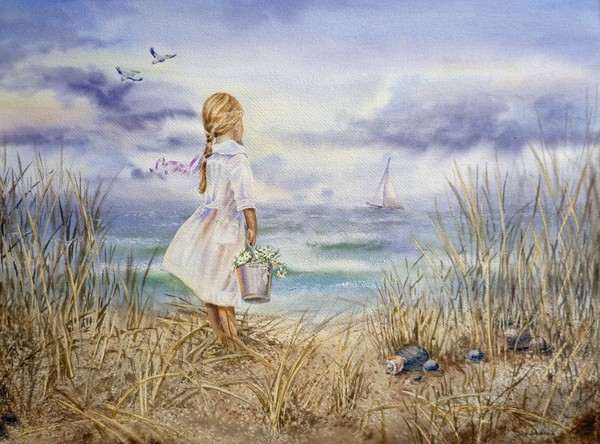 Girl And The Ocean 
