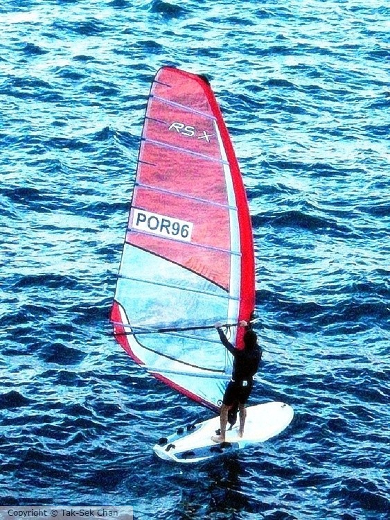 Windsurfer, Funchal Harbor. Spain 01-09-2015