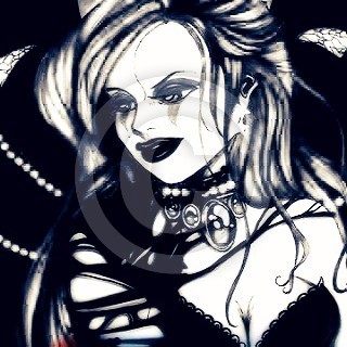 The Lady. In Black and White.