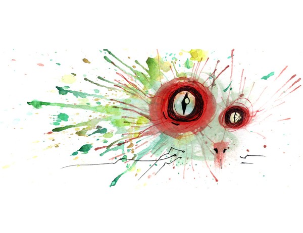 splatter cat zombie