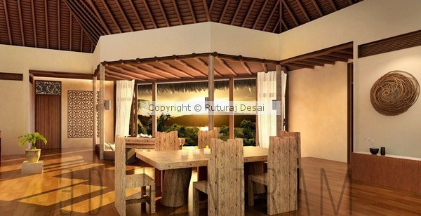 Cocina de diseño de interiores en 3D