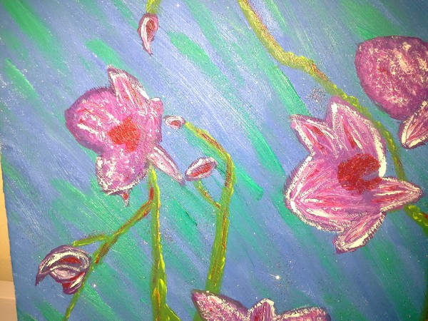 purple orchids
