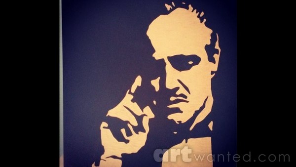 Godfather carving in wood