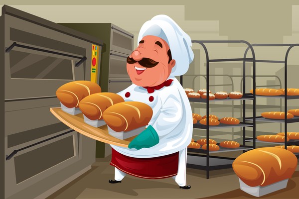 Baker in the kitchen- ArtworkAbode