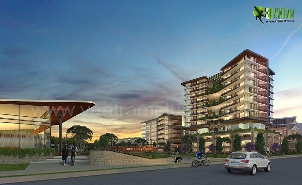 3D Exterior community center