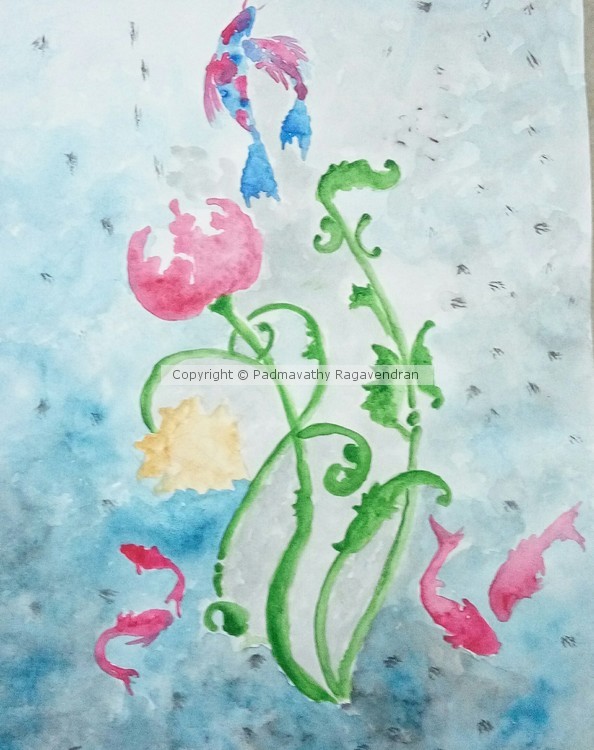 Lotus and fish