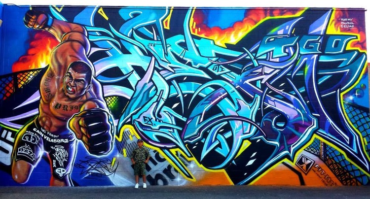 CAIN VELASQUEZ MMA CHAMP GRAFFITI
