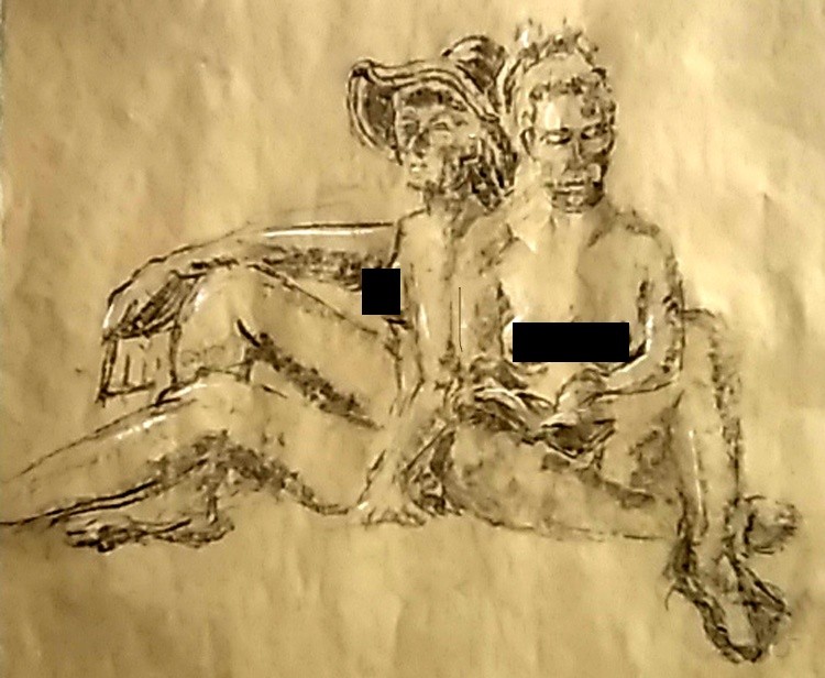 Mickey and Ro Cropped Drawing