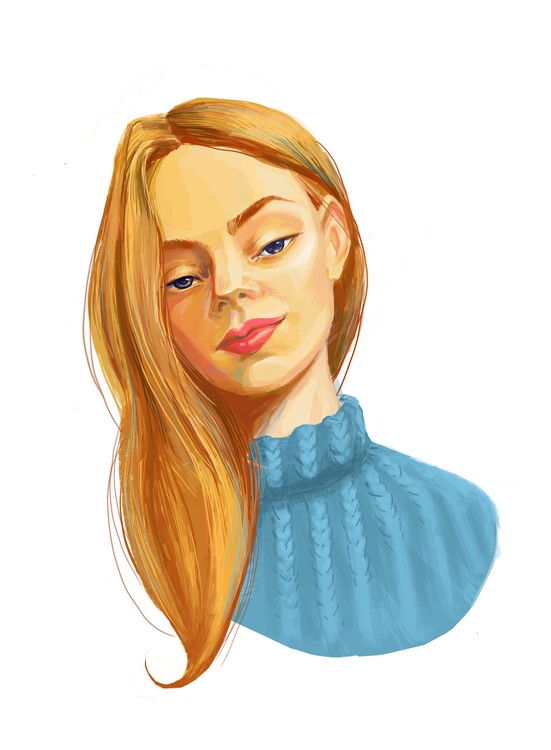 portrait. Digital drawing