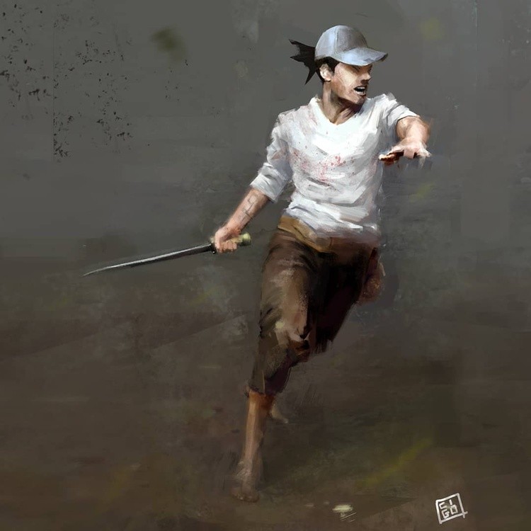 marcobucciartchallenge Character -Young japanese warrior Kun  24