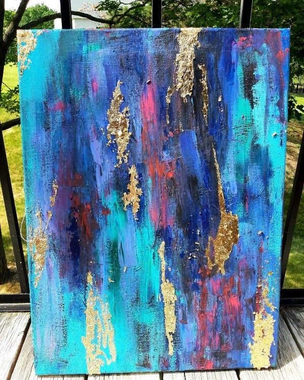 I have had this unfinished piece for so long Its just been sitting in my studio begging for some met