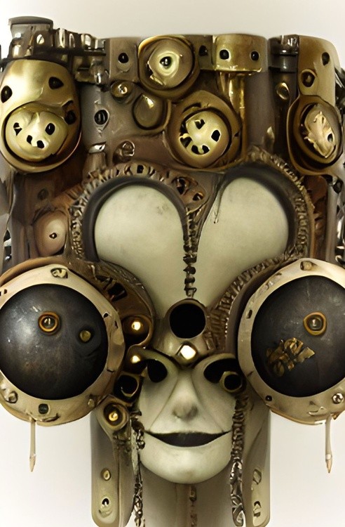 Steampunk horror mask výsledok