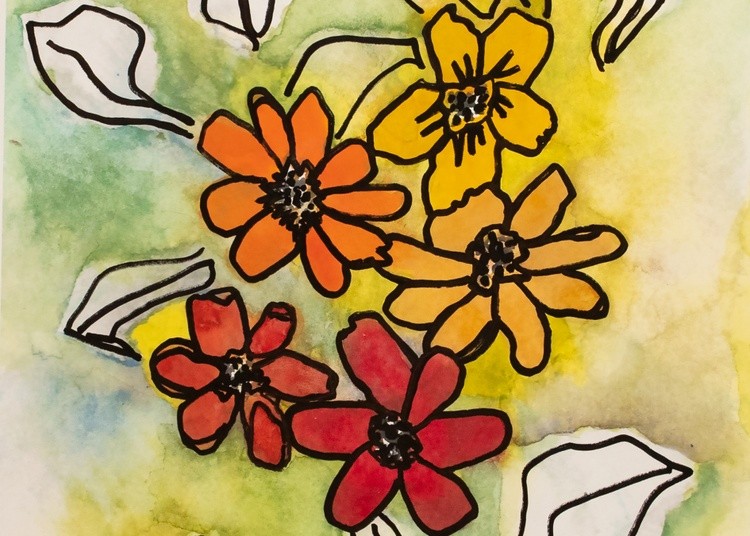 Golden Flowers Calendar Crop