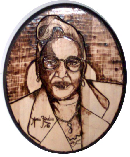 Woodburning portrait