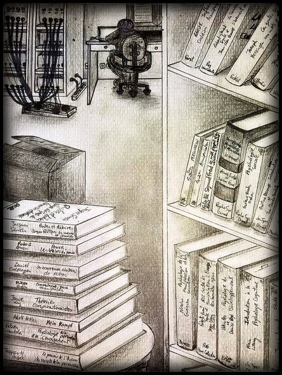 Inside house (desk-books)