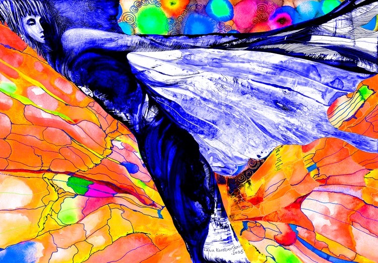 The joy of having freedom (orange version)