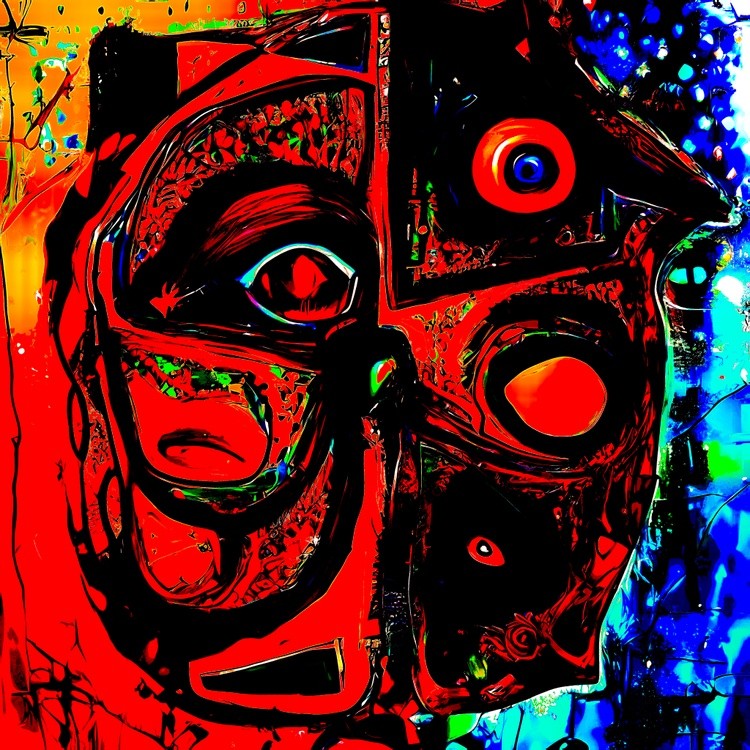 Melting red faceless