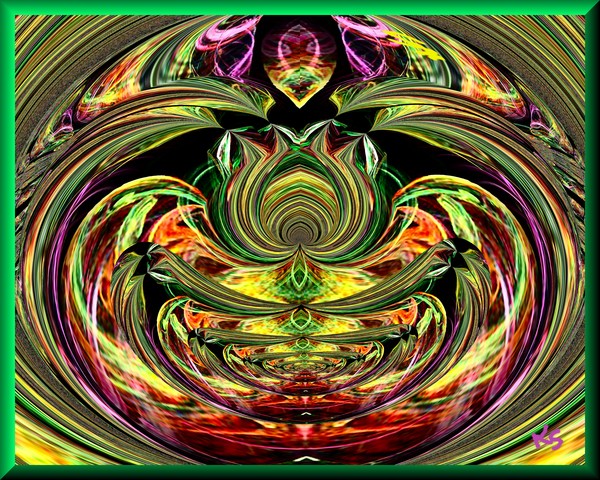 yellow/green untitled abstract