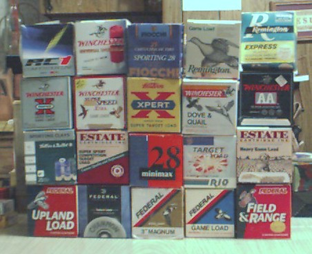 20 shotshell boxes all in a pile!