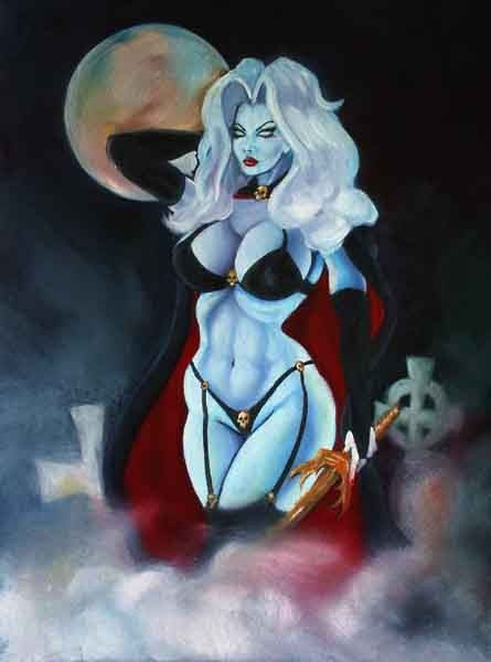 Lady Death oil on paper 12x16