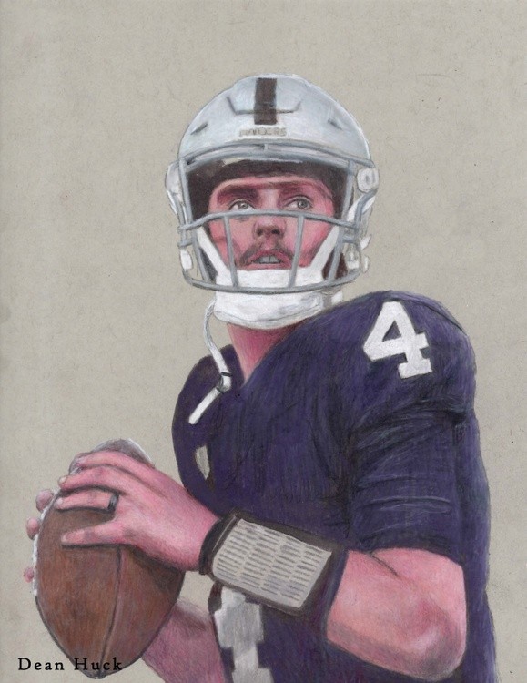 Aidan O'Connell - SURVEYINGG THE FIELD - Colored pencil drawing by Dean Huck