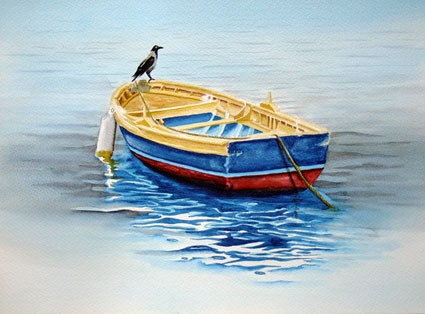 boat and crow